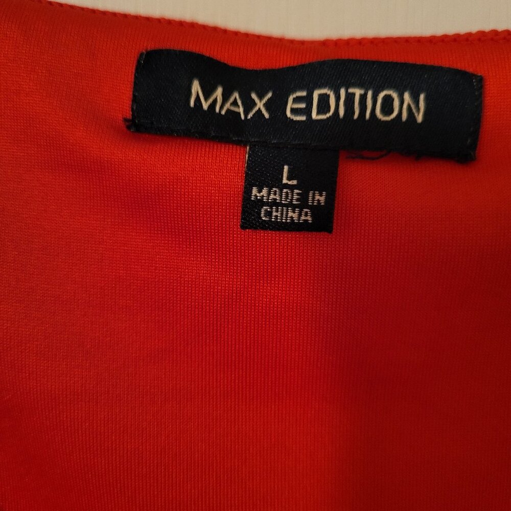 Red Bodycon Ruffled Dress "Max Edition"  (L) - Picture 3 of 6